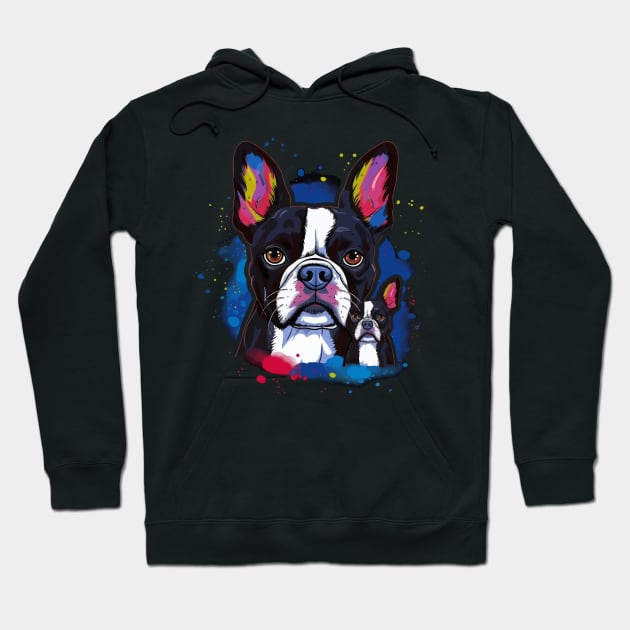 Boston Terrier Fathers Day Hoodie by JH Mart